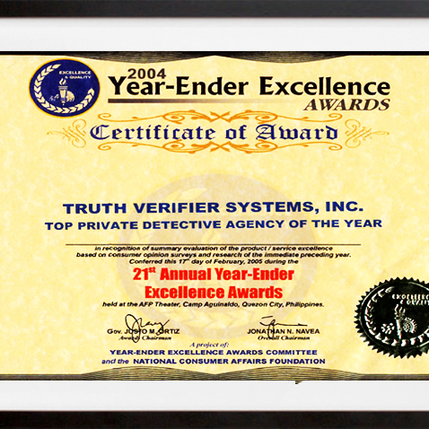 Top Private Detective Agency (2004) and Lie Detector Test Agency in Philippines